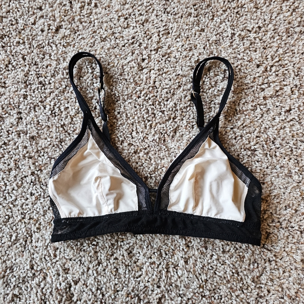 Colorblock Mesh Bralette - size XS